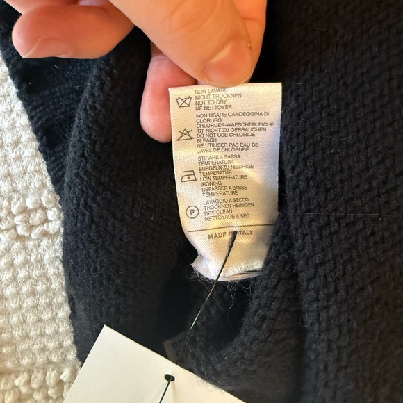 Blumarine Black Cardigan with Cream Collar - Picture 8 of 8